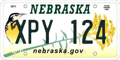 NE license plate XPY124