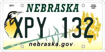 NE license plate XPY132