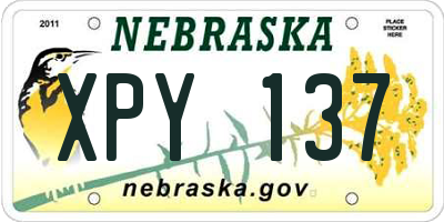 NE license plate XPY137