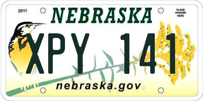NE license plate XPY141