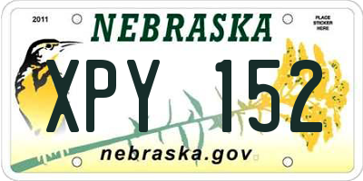 NE license plate XPY152