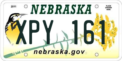 NE license plate XPY161