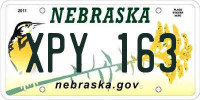 NE license plate XPY163