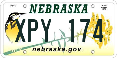 NE license plate XPY174