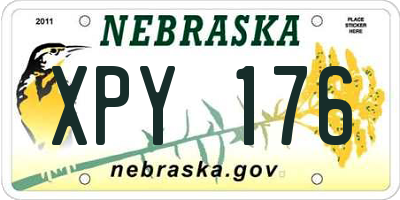 NE license plate XPY176