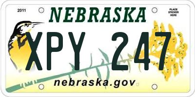 NE license plate XPY247