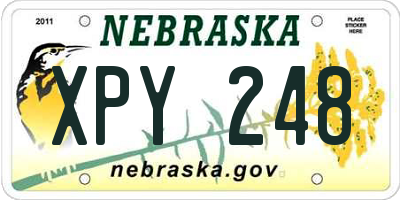 NE license plate XPY248