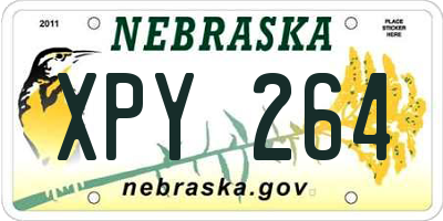 NE license plate XPY264