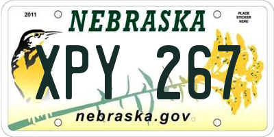 NE license plate XPY267