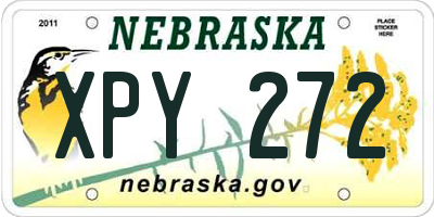 NE license plate XPY272