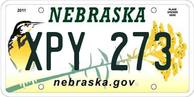 NE license plate XPY273