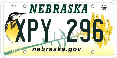 NE license plate XPY296