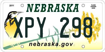 NE license plate XPY298