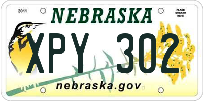NE license plate XPY302