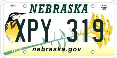 NE license plate XPY319