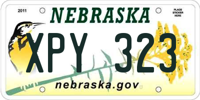 NE license plate XPY323