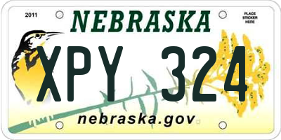 NE license plate XPY324