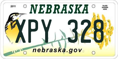 NE license plate XPY328