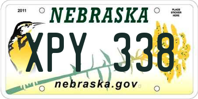 NE license plate XPY338