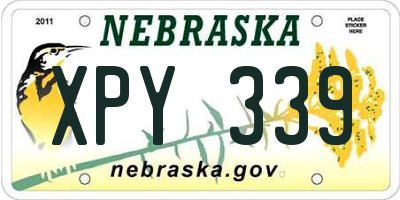 NE license plate XPY339