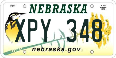 NE license plate XPY348
