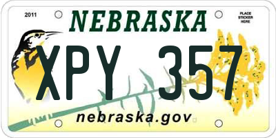 NE license plate XPY357