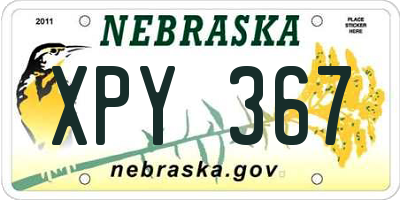 NE license plate XPY367