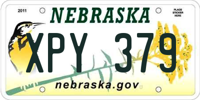 NE license plate XPY379