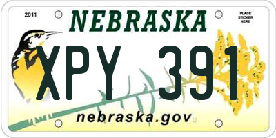NE license plate XPY391