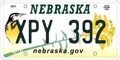 NE license plate XPY392