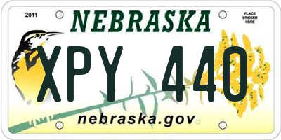 NE license plate XPY440