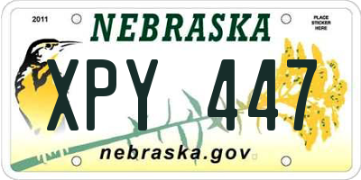 NE license plate XPY447