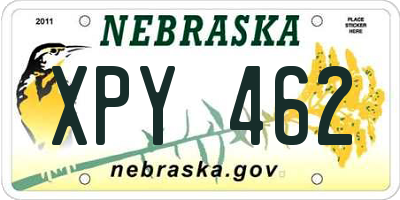 NE license plate XPY462