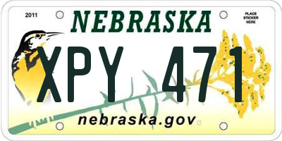 NE license plate XPY471