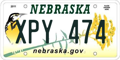 NE license plate XPY474
