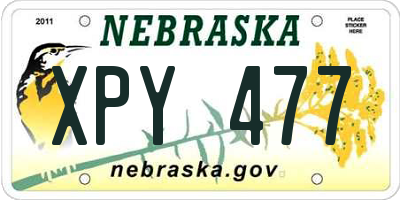 NE license plate XPY477