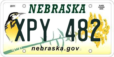NE license plate XPY482