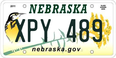 NE license plate XPY489