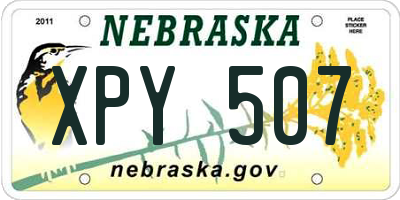 NE license plate XPY507