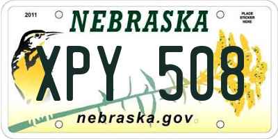 NE license plate XPY508