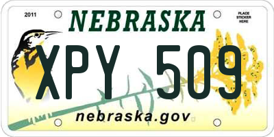 NE license plate XPY509