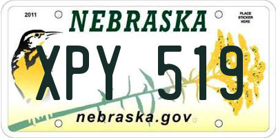 NE license plate XPY519