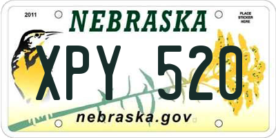 NE license plate XPY520