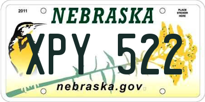 NE license plate XPY522