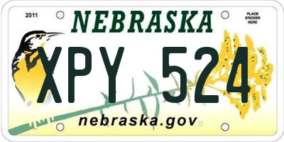 NE license plate XPY524