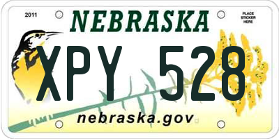 NE license plate XPY528