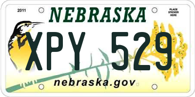 NE license plate XPY529