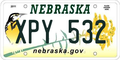 NE license plate XPY532