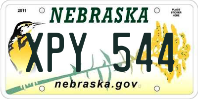 NE license plate XPY544