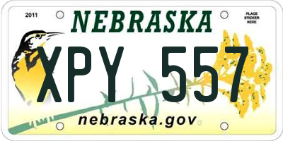 NE license plate XPY557